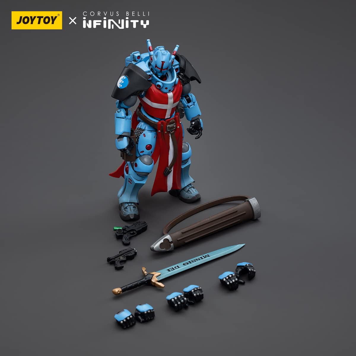 JOYTOY Figurka 1/18 PanOceania Krzyżaccy zestaw 3 figurek, 10 cm, kolekcjonerskie figurki akcji