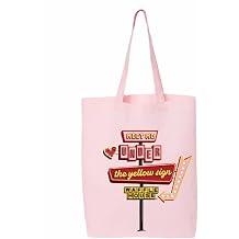 Waffle House Valentines Tote Bag Retro Diner Reusable Shopping Tote, Funny Valentines Day Gift for Food Lovers
