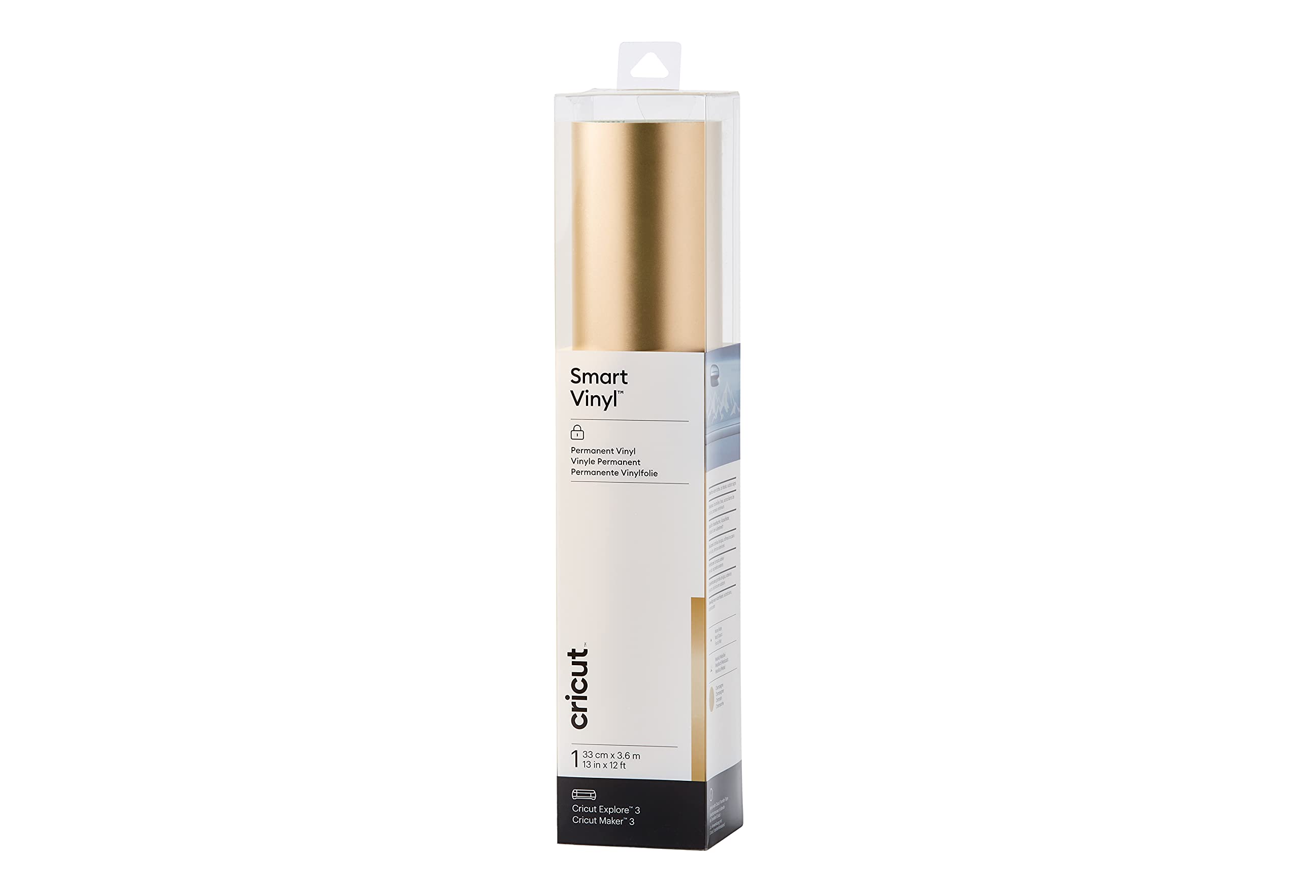 Cricut Smart Vinyl Permanent | 1 sheet | 33cm x 3.6m | Matte Metallic Champagne