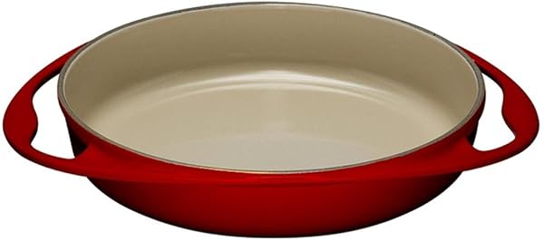 Okrągła forma do tart z emaliowanego żeliwa Le Creuset Tatin, 28 cm, 2,6 litra, wiśniowa