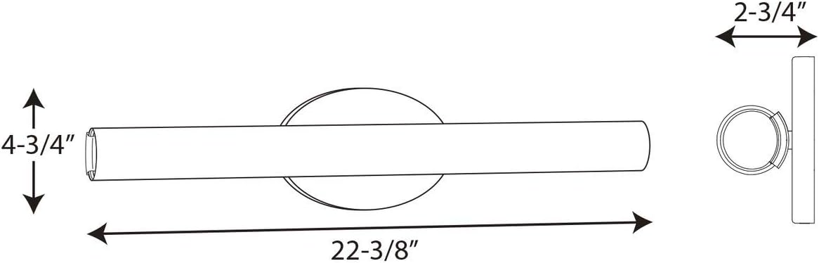 Progress Lighting Parallel LED Collection 22" Etched White Glass Luxe Bath Vanity Light Brushed Nickel