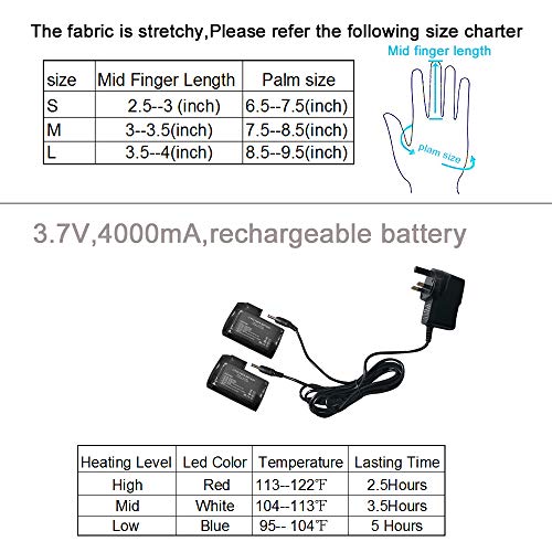 Flexible Electric Heated Gloves, Hand Wear for Arthritis Hands,Ultra-thin Hand Warmer Gloves Screen Touchable… - Image 5
