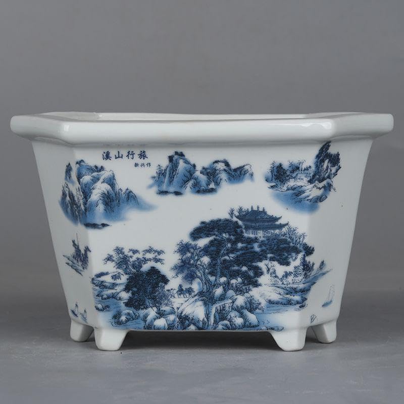 竜紋高脚楕円鉢 多肉植物鉢 紫砂鉢 盆栽鉢 植木鉢 小品盆栽鉢 大品盆栽