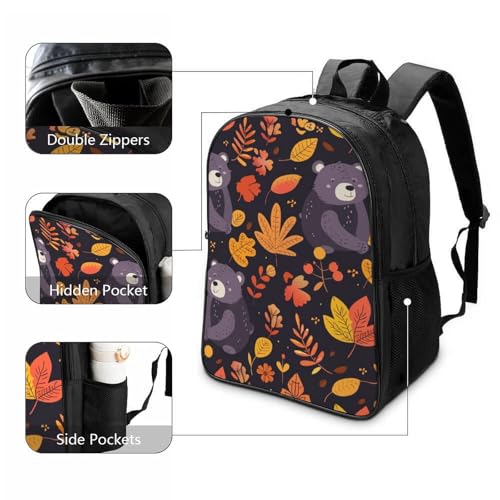 Mochila escolar infantil de oso con tirantes acolchados y gran capacidad de viaje 3