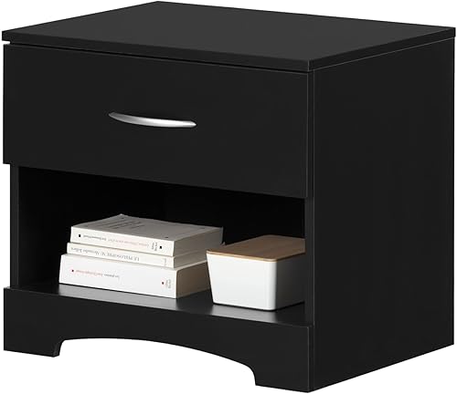 Miniatura 4 de South Shore, mesita de noche, de 1 cajón, Madera, Chocolate