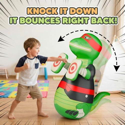 Image of iPlay, iLearn Kids Inflatable Punching Bag, Toddler 49 inch Blow up Boxing Toys