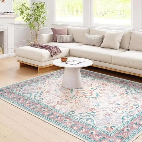 Tapis de salon 180x250 grand tapis de table basse antidérapant vert - 3