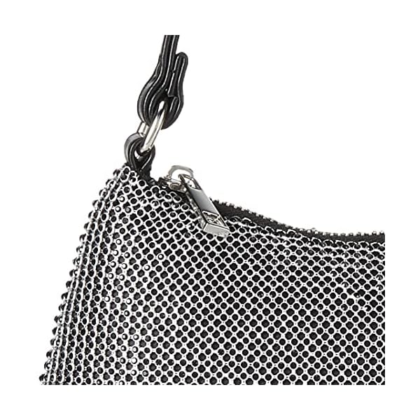 The Drop Women's Melanie Small Shoulder Bag, Black Sequins, One Size - Image 4
