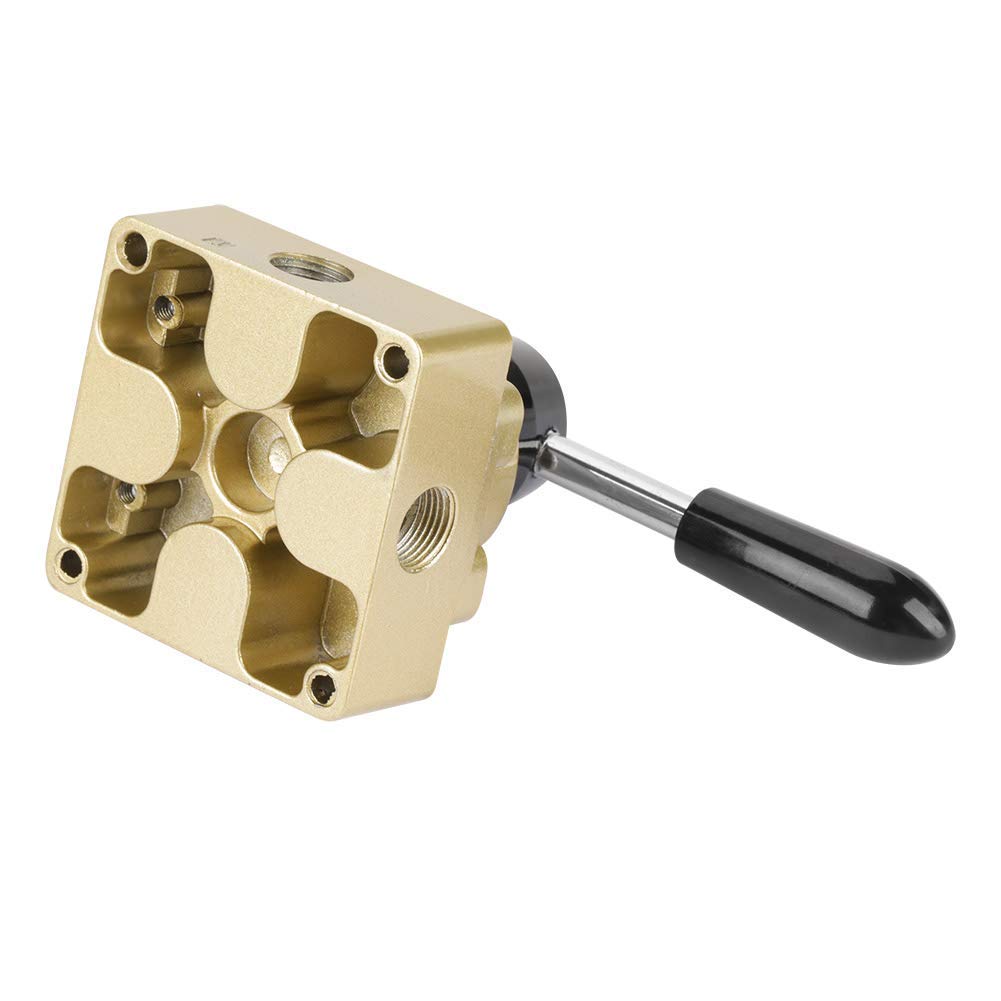 Valve à Levier Pneumatique 3 Positions 4 Voies G3/8 pour Commande de Débit d'Air Valve Pneumatiques HV-03
