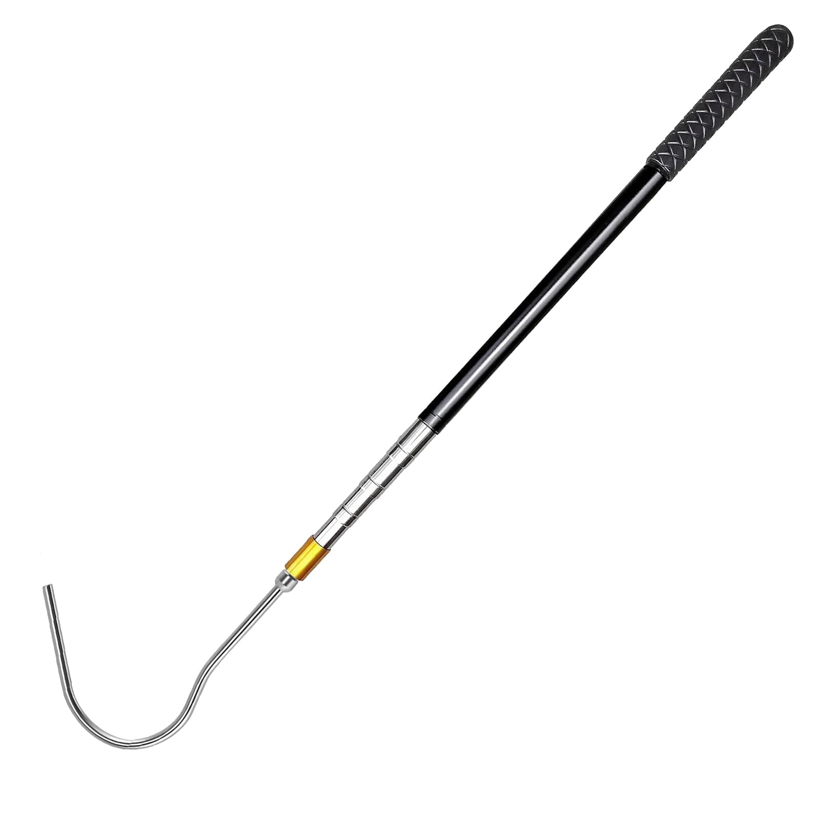 HASLED Telescopic Pole 3 Sections Stainless Steel with Heavy Duty Hook – Adjustable Length 53 – 134 cm – for Swimming Pool, Cleaning and Indoor/Outdoor Use