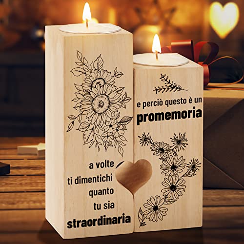 Regalo Amica Compleanno, KAAYEE Regali per le Donne Candelabro a Forma...