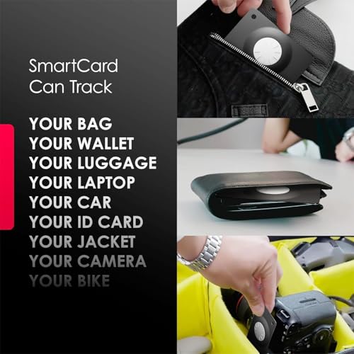 Image of Ultra Thin Wallet Tracker Card,1 PCS Smart Bluetooth Tracker Tag Works with Find My (iOS Only), Item Locator for Wallet,Key etc, IPX7 Waterproof, Replaceable Battery