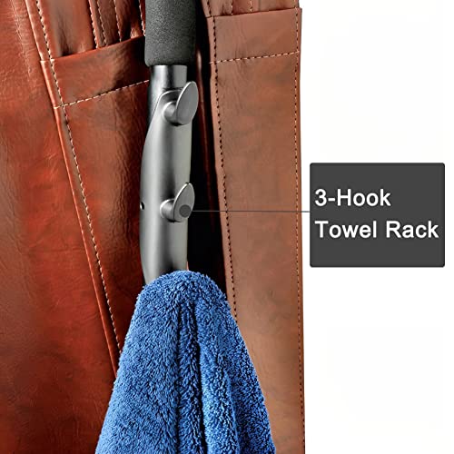 Spa Cover Lifts - Pivot Top Mount Spa & Hot Tub Cover Lift Removal System Reinforced Brackets with 3 Hook Towel Rack Fits Most Spas & Hot Tubs