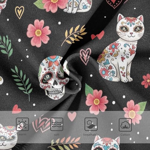 Joisal Toddler Girls Underwear 2t Cotton Panties for Girl Fun Print Kids Undies Briefs Colorful Sugar Skull Cats3