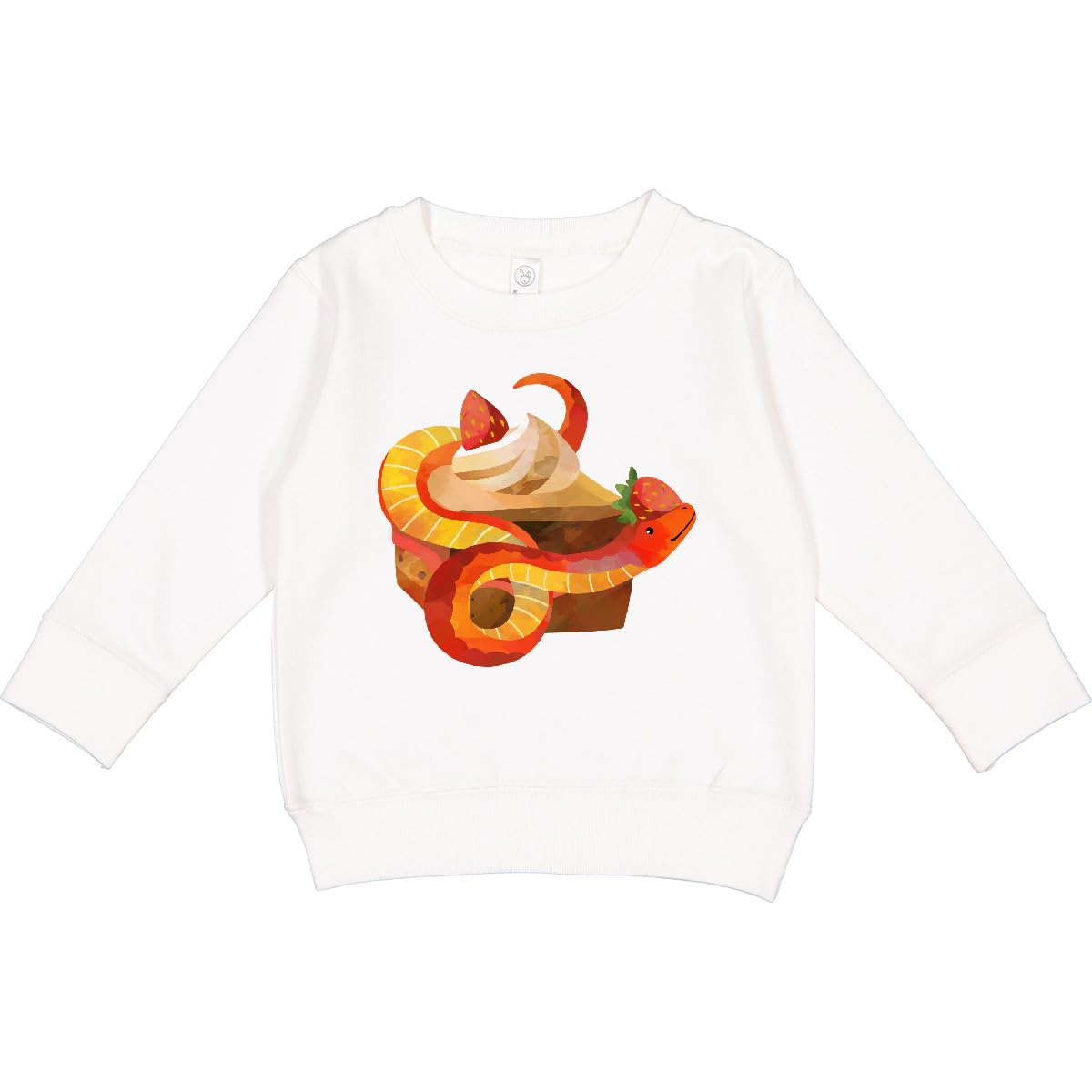 inktastic Strawberry Snake Cake Toddler Sweatshirt 2T White 44937