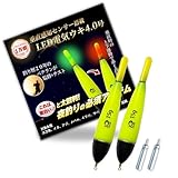 limande 電気ウキ 4号 釣り ウキ 垂直感知式LED電気ウキ2個セット 電池付き CR425 非自立 フィッシングライト (4.0号)
