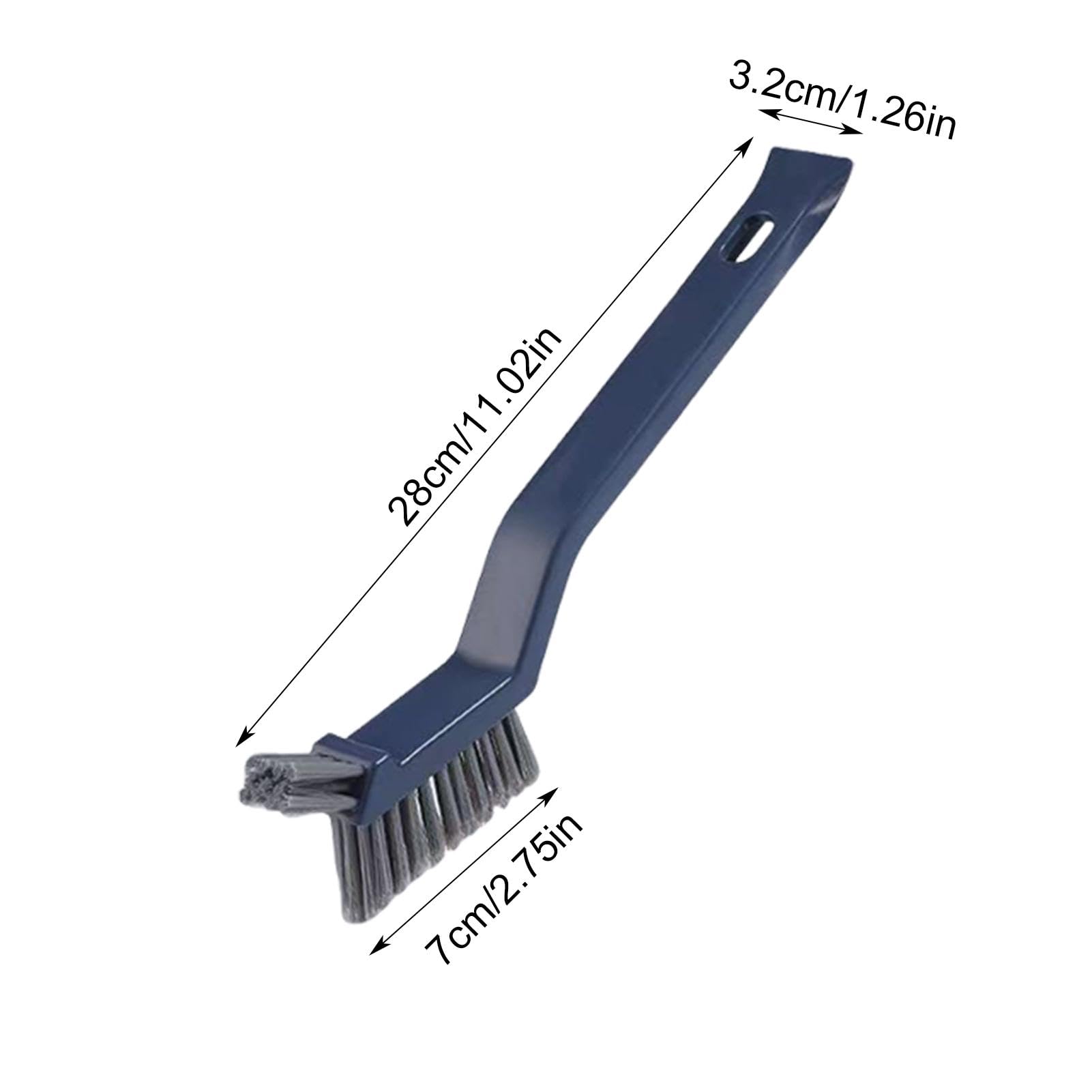 Set Di 6 Spazzole Per Pulizia Fessure - Setole Dure In Acciaio Inox, Manico Lungo Antiscivolo, Per Angoli E Giunti