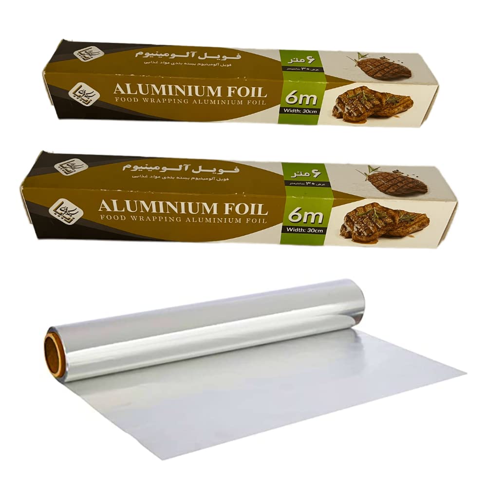 VIO Aluminum Foil Roll 20 Feet Long Heavy Duty Aluminum Foil Wrap for Grilling,Baking, Roasting, Catering with Nonstick Trait (PACK OF 2)