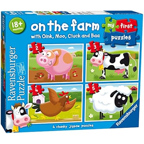 Ravensburger On The Farm Jigsaw Puzzles for Kids Cover