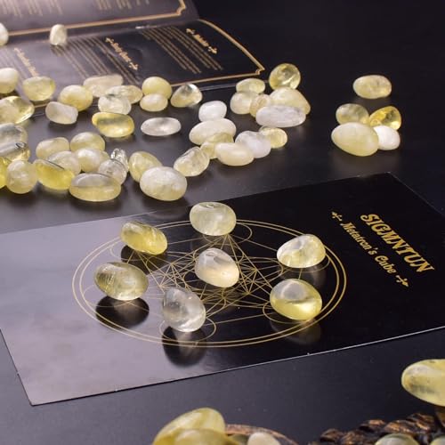 Image of Polished Citrine Crystals Quartz - 72 Pcs, 0.5 inch 10 oz Handpicked Tumbled Gemstones Rocks Jasper, Pebbles for Reiki, Chakra, Healing and Decoration