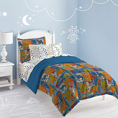Dream Factory Dinosaur Blocks Ultra Soft Microfiber Boys Comforter Set, Blue, Twin by dream FACTORY - Image 5