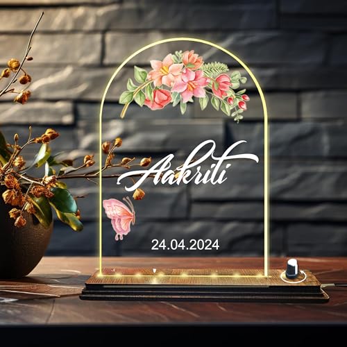 Image of Brown Cloud Personalized Acrylic LED Night Lamp Customized Gift for Men Women Husband Wife Girlfriend Boyfriend Birthday Marriage Anniversary Festivals Decoration(LED ADP RGLTR AO 001)(D4)