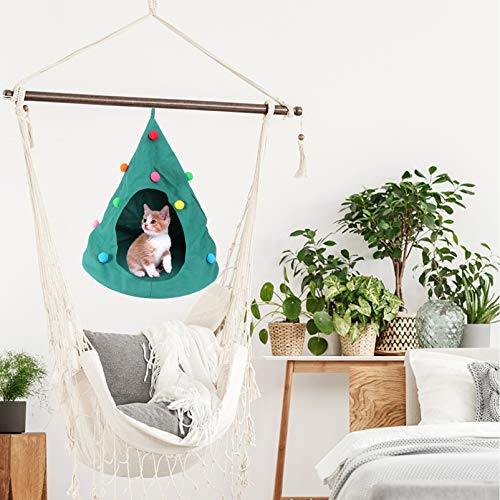 Valicclud — Cama de caverna de árvore de Natal para gatos e gatos