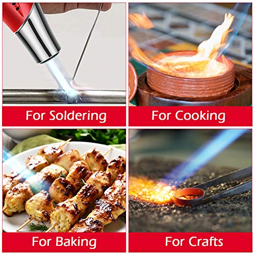 RenFox Flambierbrenner küchenbrenne Butan Gasbrenner mit Sicherheitsschloss Butangasbrenner Küche für Creme Brulee, BBQ… – Bild 3