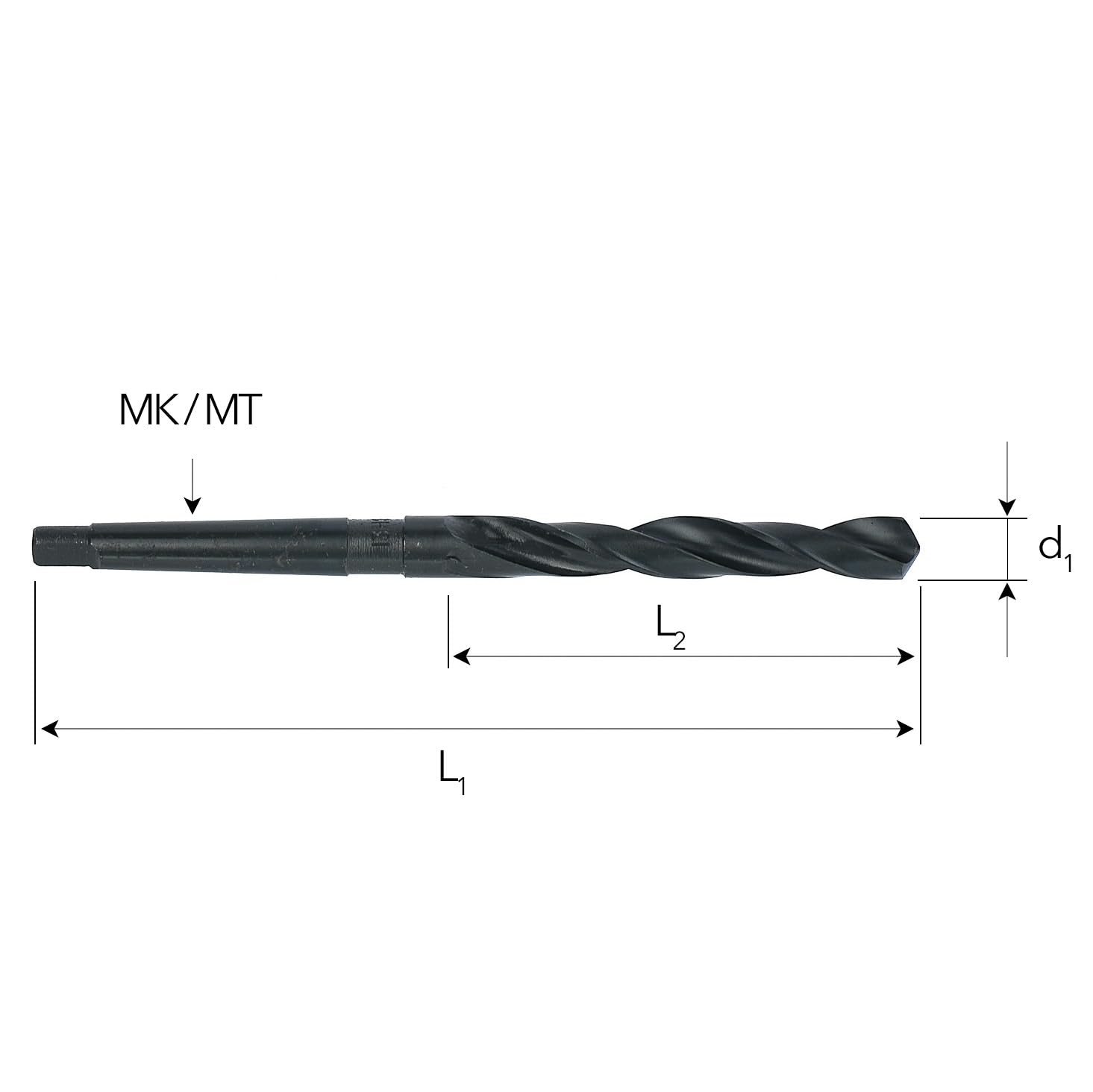 Metallbohrer NWKc HSS DIN 345 Morsekegel (26,5 mm)