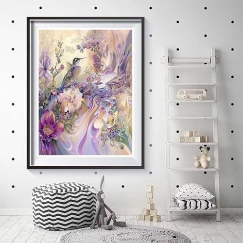 Diamond Painting Kits for Adults Forest Bird DIY 5D Diamond Art Painting Beginners Kits,Gem Art Diamond Dots Craft,Diamond Rhinestone Embroidery Cross Stitch Kit for Home Decor 35x45cm/14x18in U-382