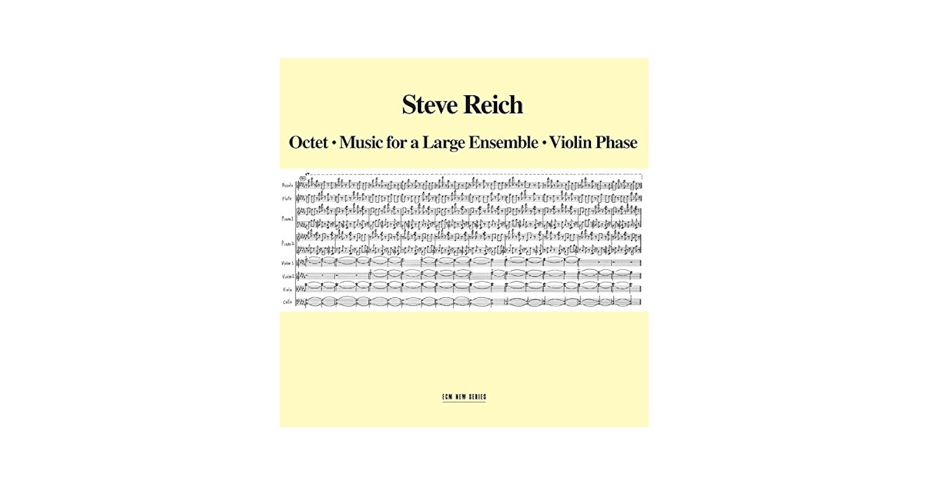 洋楽 Steve Reich / Octet Music For A Large Steve Reich – Octet • Music For A Large Ensemble • Violin