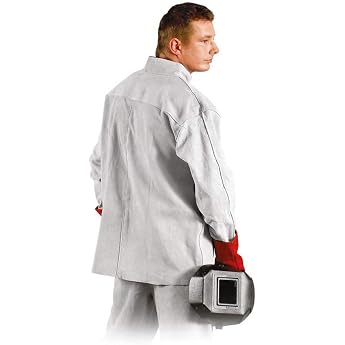 Welder's Jacket with Velcro Closure Full Grain Leather