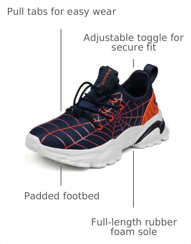 Image of BRONAX Little /Big Boys Stylish Tennis Shoes for School & Play KD7