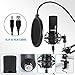 immagine 2Kit microfono a condensatore USB da studio 192KHZ/24BIT Computer PC Cardioide Microfono Kit con Forbice Regolabile Supporto Shock Support, Strumenti Audio Audio Chipset Professionale per la Registrazione Trasmissione di YouTube