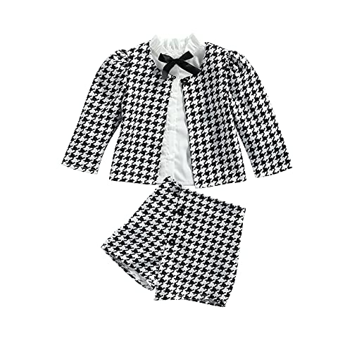 Image of Kids Toddler Baby Girl Fall Winter Outfit Long Sleeve Pompom Knitted Shirt Sweater Top Button Skirt 2PCS Clothes Set