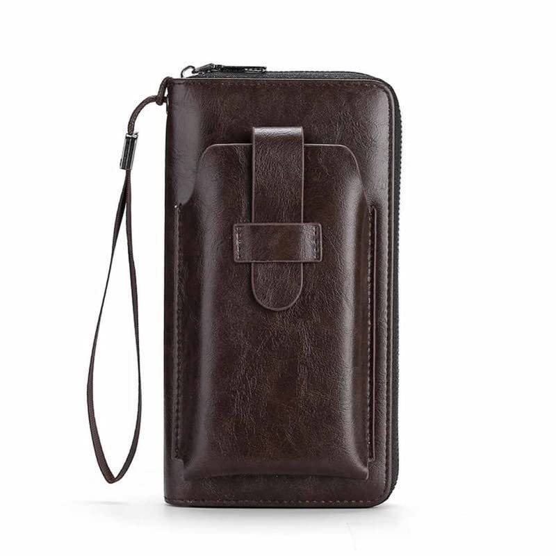 INKMILAN Vintage Style Clip Leather Wallet – Compact and Stylish Retro Wallet for Men and Women with Mobile Pocket (Dark Brown) INKMILAN Vintage Style Clip Leather Wallet – Compact and Stylish Retro Wallet for Men and Women with Mobile Pocket (Dark Brown)
