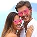 AEAHALY Hot Pink Heart Sunglasses Women and Kids Rimless Heart Shaped Sunglasses Bulk Women Bachelorette Bride Party Favor