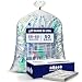 Plasticplace Contractor Trash Bags 55-60 Gallon │ 3.0 Mil │ Clear Heavy Duty Garbage Bag │ 37.5” x 56.6” (50Count)