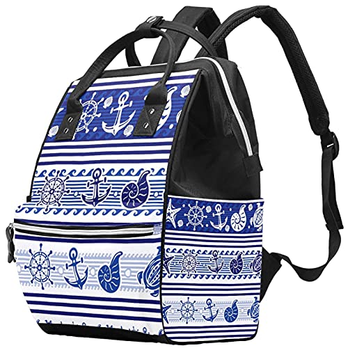 Bolsa de pañales en zigzag gris para momia Mochila de gran capacidad para bebé multifunción Mochila de viaje para el cuidado del bebé