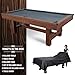 EastPoint Cornerstone Billiard Table - Gray Engineered Wood - Pro-Grade K-66 Bumpers for Pool Games - Built-in Leg Levelers for Stable Surface on Game Table - Cues, Balls & Cover for Billiards