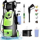 Suyncll Pressure Washer, Electric Power Washer, 1800W High Pressure Washer, 1.8GPM Power Washer with