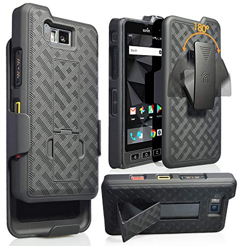 Nakedcellphone HOLCOM-XP8-BLACK Combo Series Compatible With Sonim Xp8 Phone Case cover