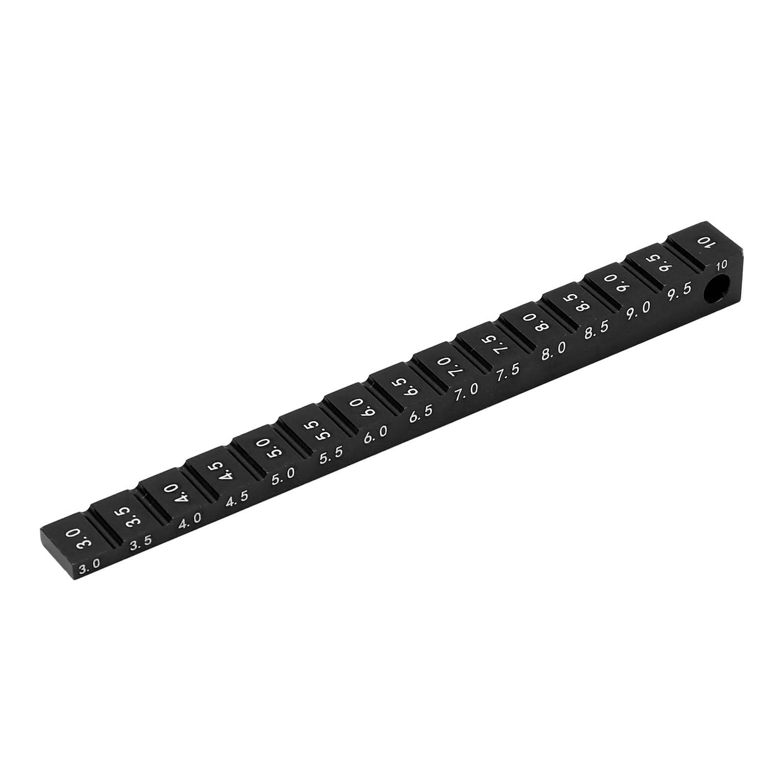 Misuratore di Altezza di Marcia in Lega di Alluminio da 3-10 mm per Accessori per misuratori di deriva per Auto da 1/10 Rc (Nero)
