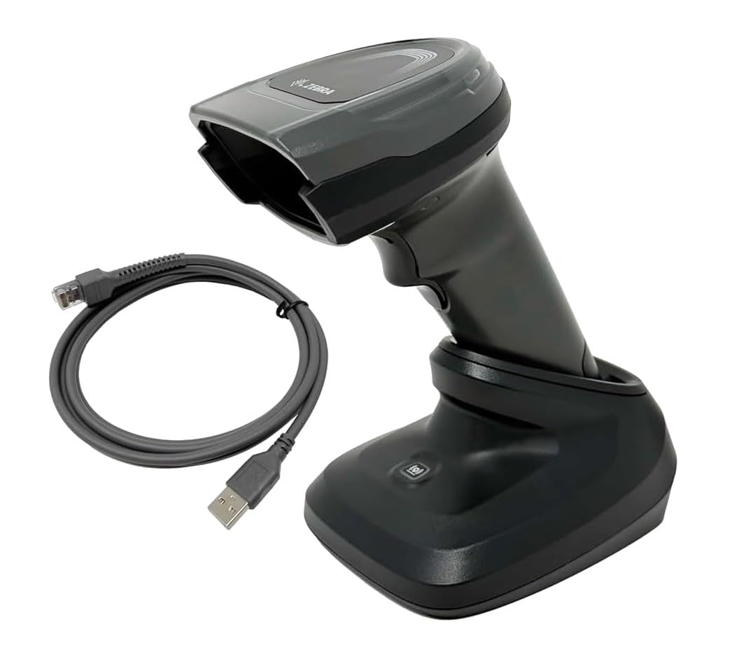 Symbol Zebra DS8178 Wireless 2D/1D/QR Code Barcode Scanner, Hands-Free Cradle, High Performance, Scans Screens, Bluetooth to Cradle or Android/Windows