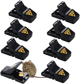 UFLIX 8pcs Reusable Mouse Traps for Indoors and Outdoors That Kill Instantly | Effective Mice traps for indoors and a highly Sensitive Rodent repellent