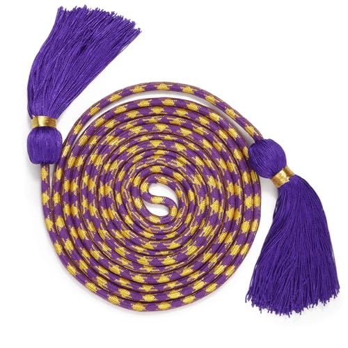 Needzo Purple Cincture for Albs Liturgical Rope Belt for Priests, Deacons and Bishops, Religious Catholic Vestment Accessories, 169 Inches Long