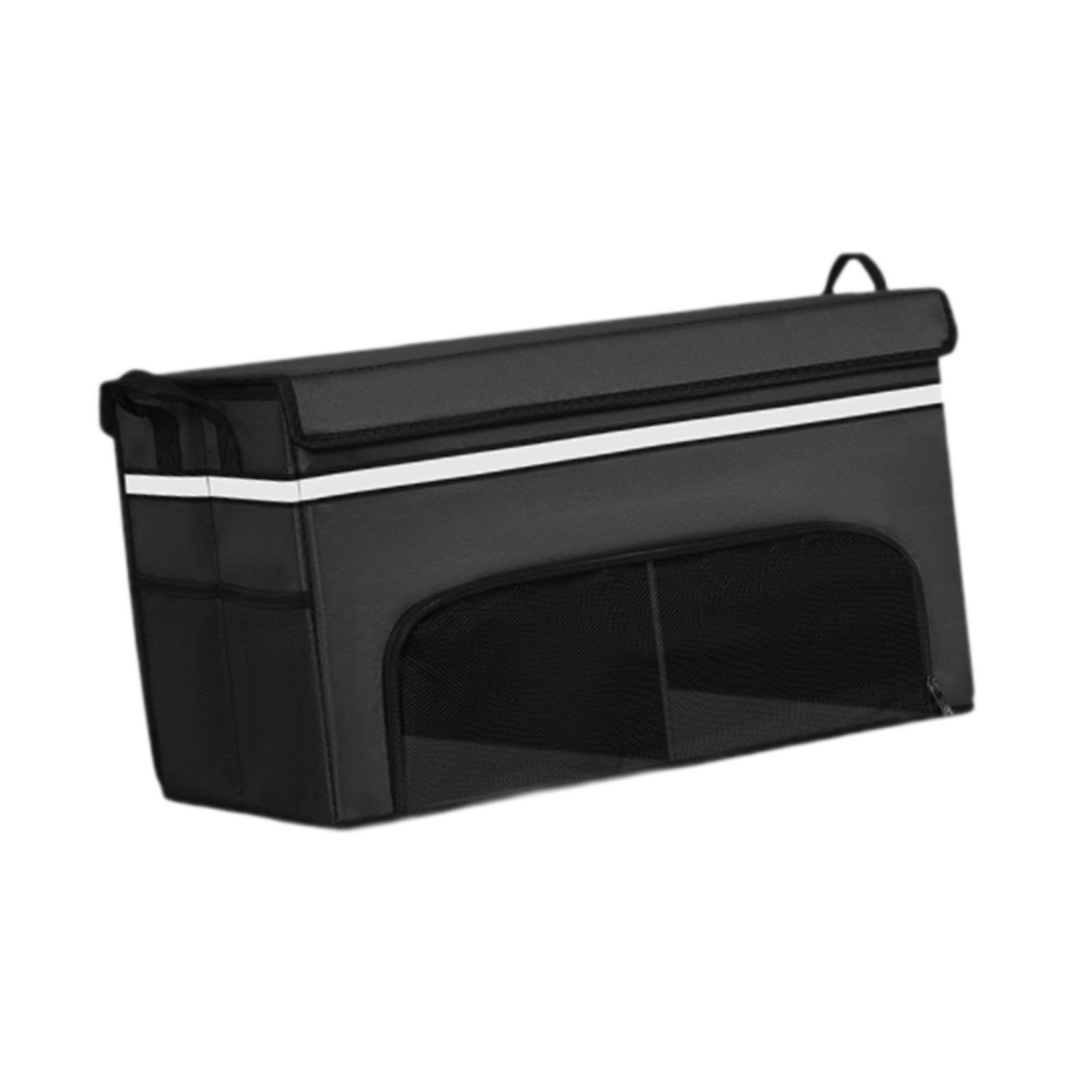 Organizzatore per Bagagliaio Auto, Pieghevole, per Uomo e Donna, Robusto Contenitore portaoggetti con Coperchio e Maniglia per furgoni, Camion Auto, 55x33x33cm
