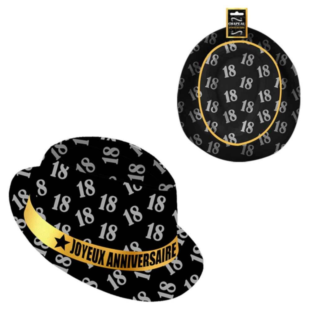 STC Black anniv hat 18 years, Multicolored, 7 1/2