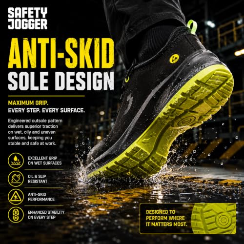 Image of SAFETY JOGGER Vegan Safety Sneaker MODULO S3 |Washable Microfiber Upper, SJ Footbed, Nano Carbon 200J Toe Cap, ESD, Slip Resistant | Size 06 UK /INDIA