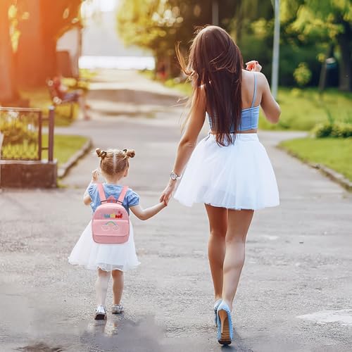 Toddler Backpacks for Girls 2-4, Cute Mini Toddler Bag 1-3, Pink Corduroy Preschool Nursery Backpack Small Travel Backpack for Kids, Toddler Bag Great Gift for Kids3